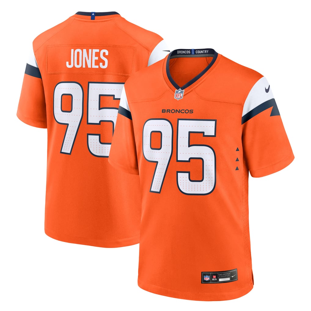 Men's Denver Broncos Sai'vion Jones Orange Team Game Jersey