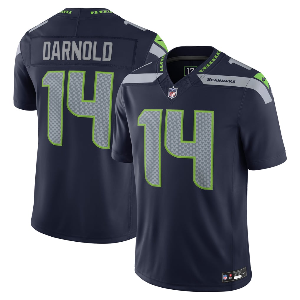 Men's Seattle Seahawks Sam Darnold College Navy Team Vapor F.U.S.E. Stitched Limited Jersey