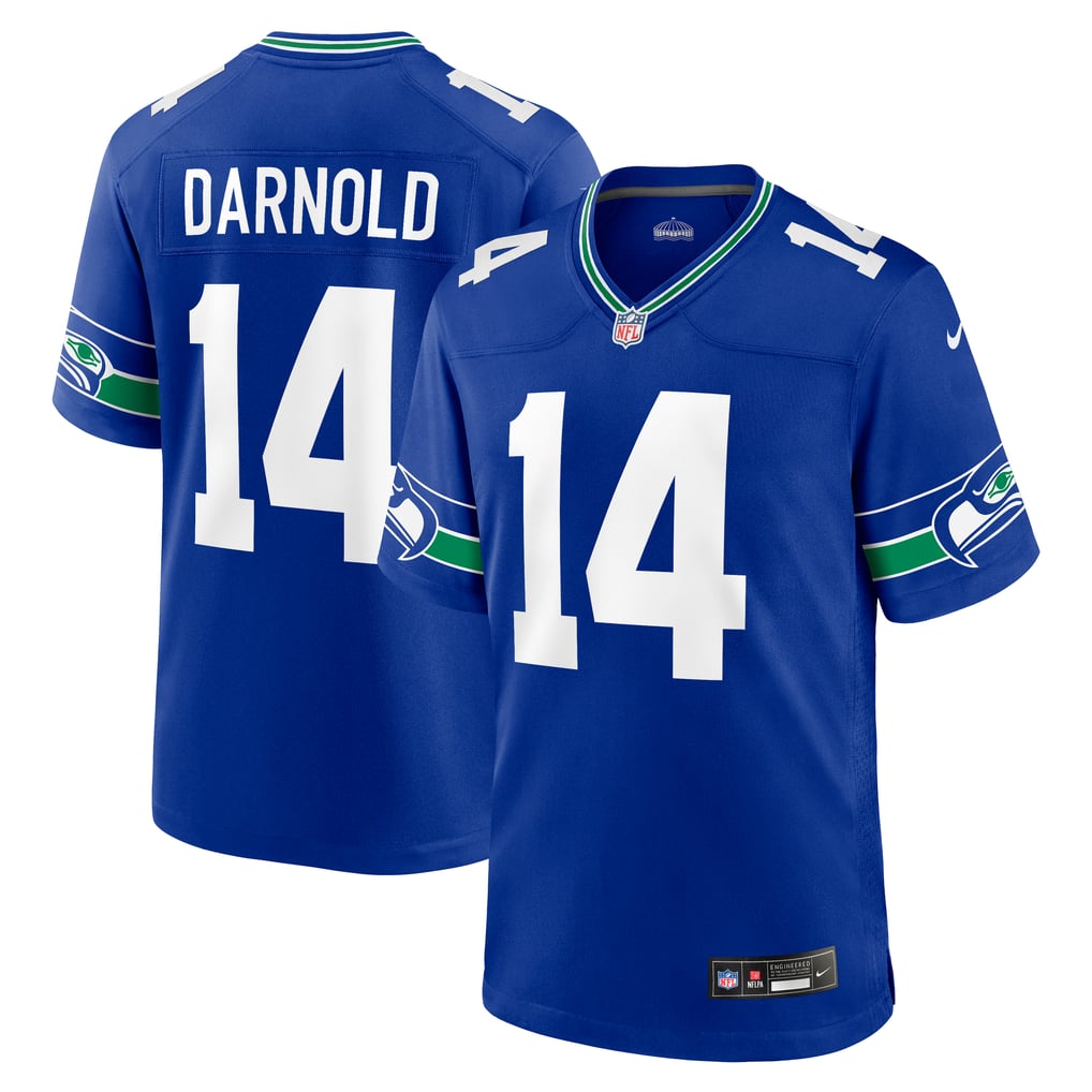 Men's Seattle Seahawks Sam Darnold Royal Alternate Game Player Jersey