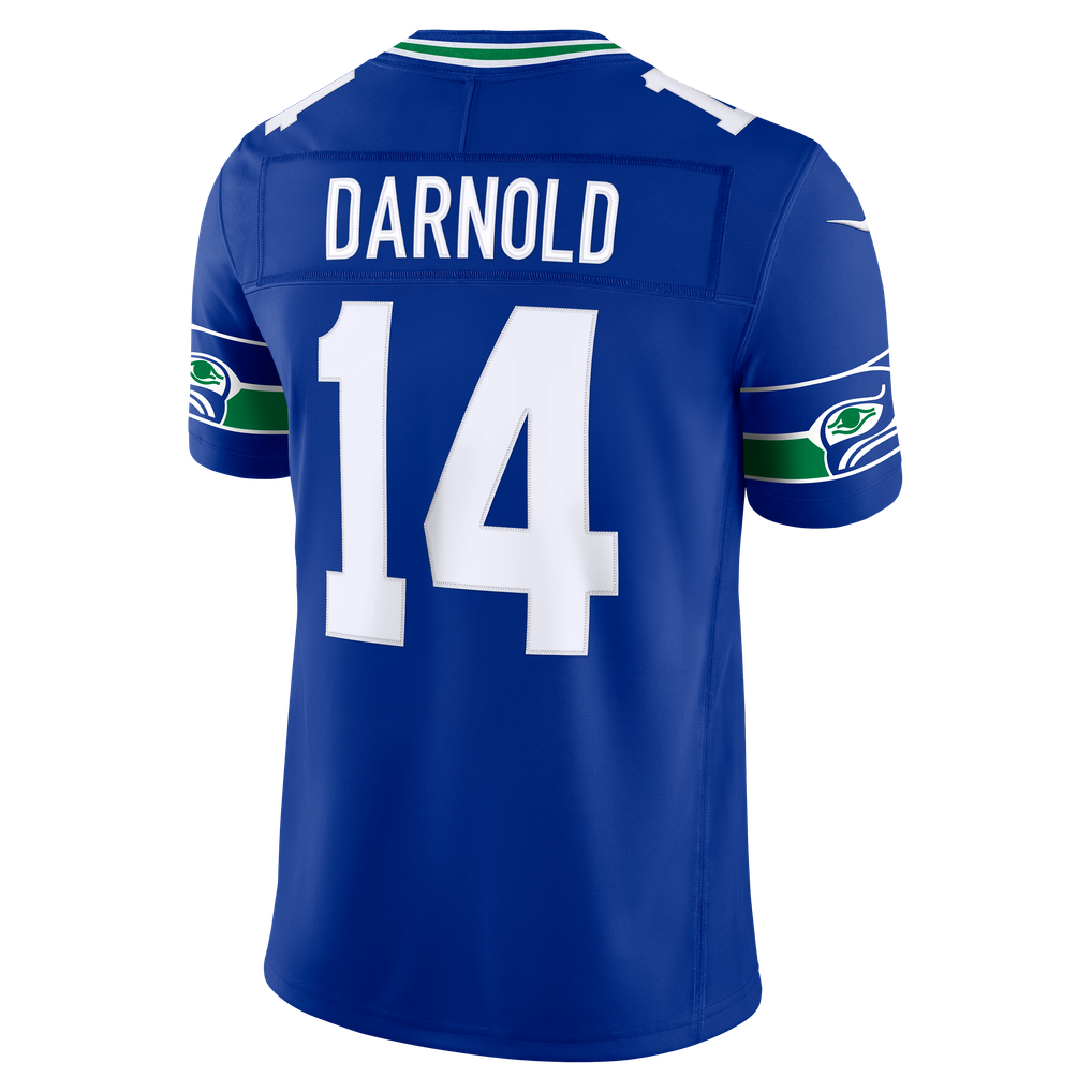 Men's Seattle Seahawks Sam Darnold Royal Alternate Vapor F.U.S.E. Stitched Limited Jersey