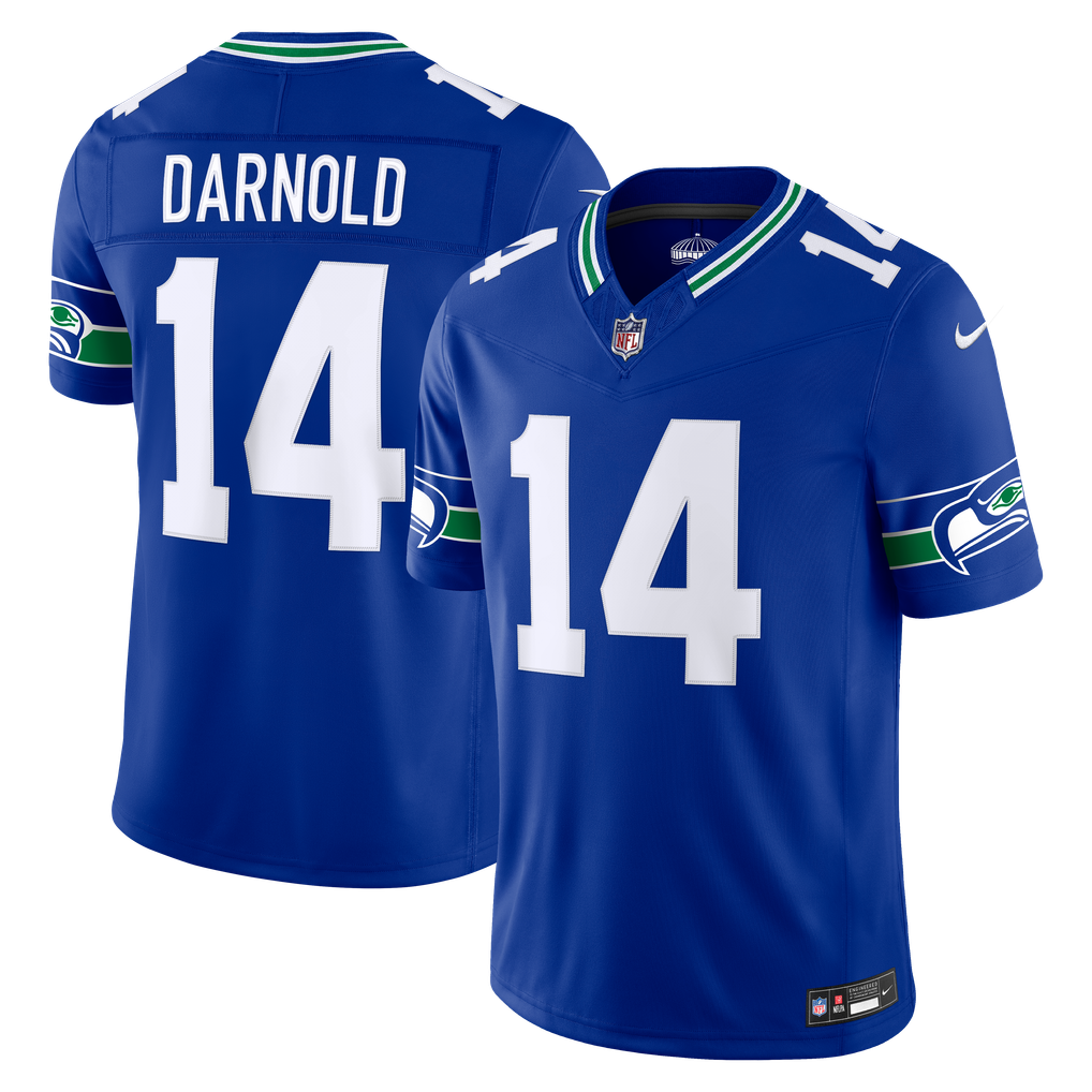 Men's Seattle Seahawks Sam Darnold Royal Alternate Vapor F.U.S.E. Stitched Limited Jersey