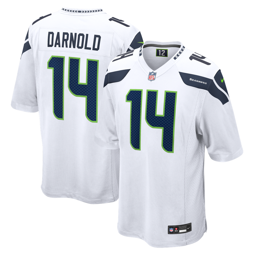 Men's Seattle Seahawks Sam Darnold White Game Jersey