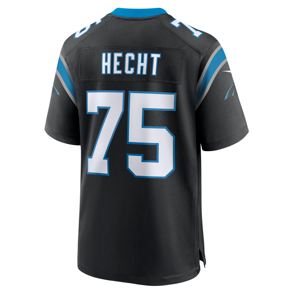 Men's Carolina Panthers Sam Hecht Black Team Game Jersey