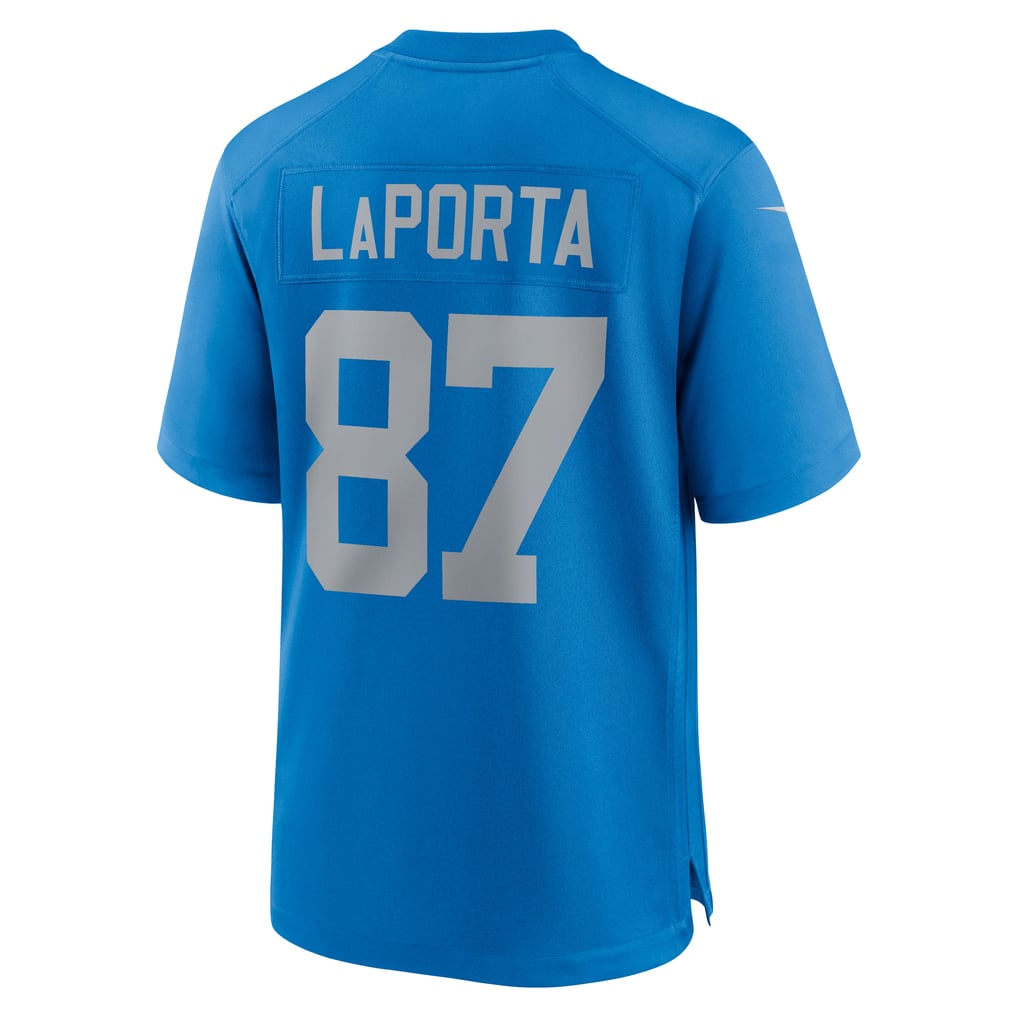 Men's Detroit Lions Sam LaPorta Blue Alternate Game Jersey
