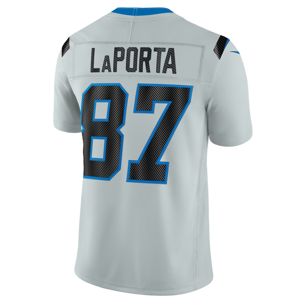 Men's Detroit Lions Sam LaPorta Silver 2026 Rivalries Collection Stitched Limited Jersey