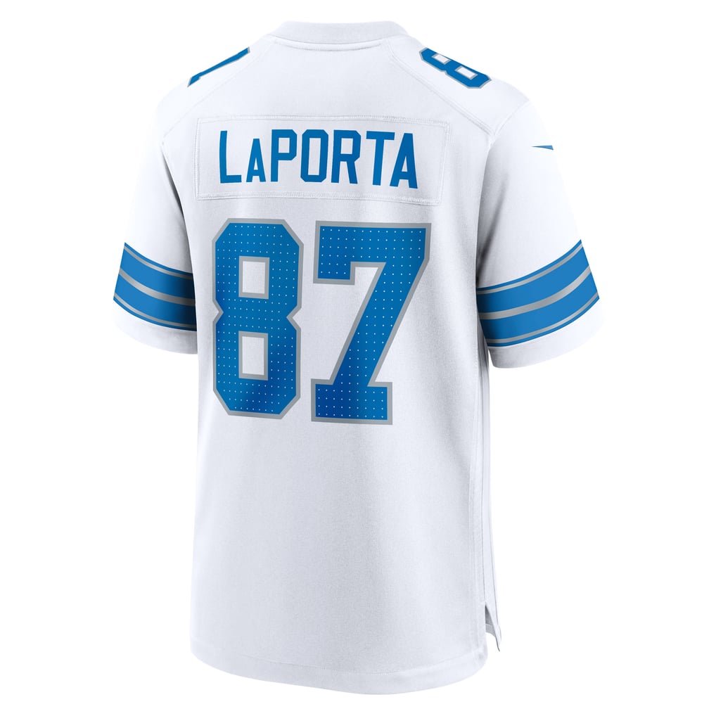 Men's Detroit Lions Sam LaPorta White Game Jersey