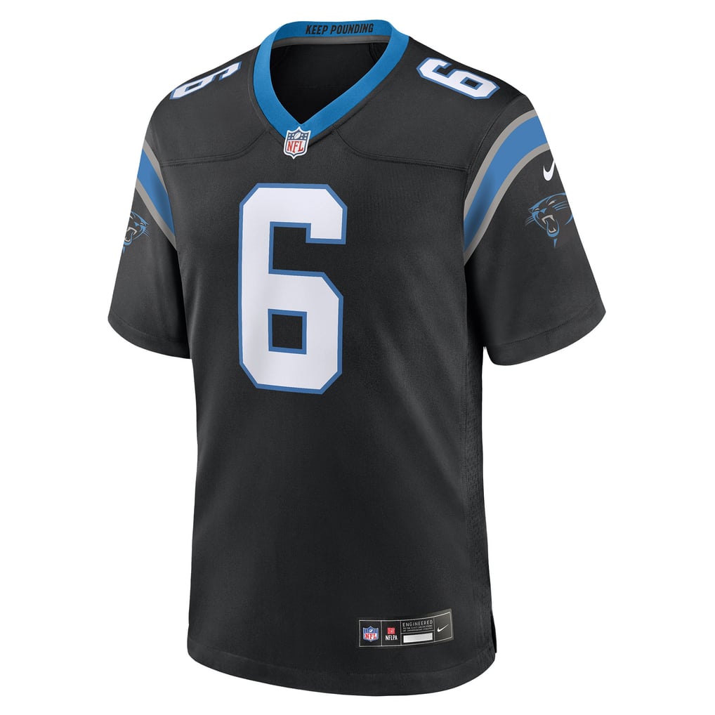 Men's Carolina Panthers Sam Martin Black Team Game Jersey