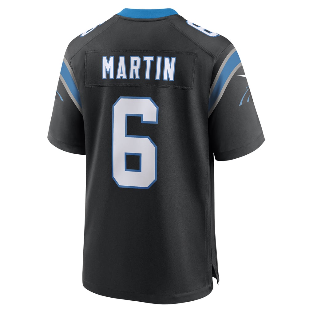 Men's Carolina Panthers Sam Martin Black Team Game Jersey