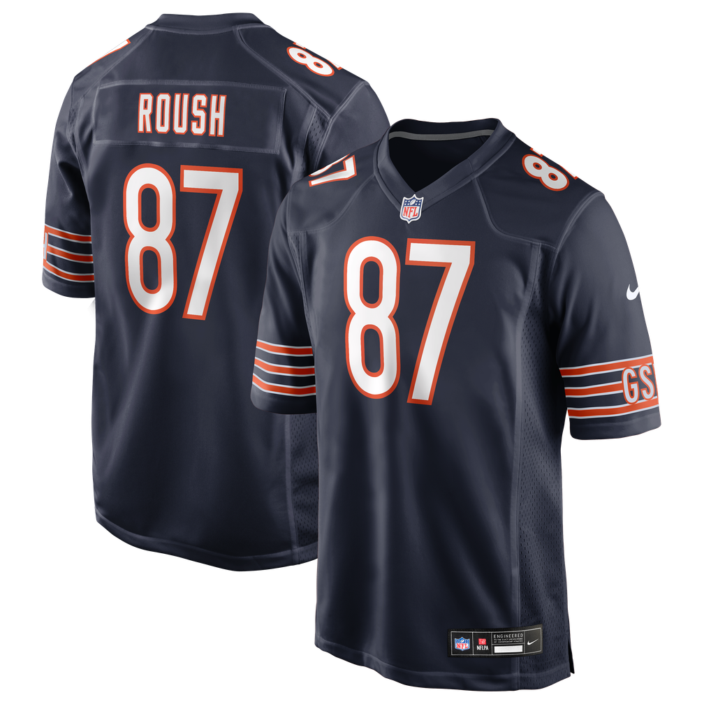 Men's Chicago Bears Sam Roush Navy Team Game Jersey