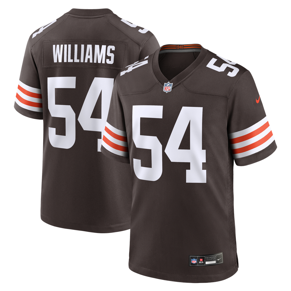 Men's Cleveland Browns Sam Williams Brown Team Game Jersey