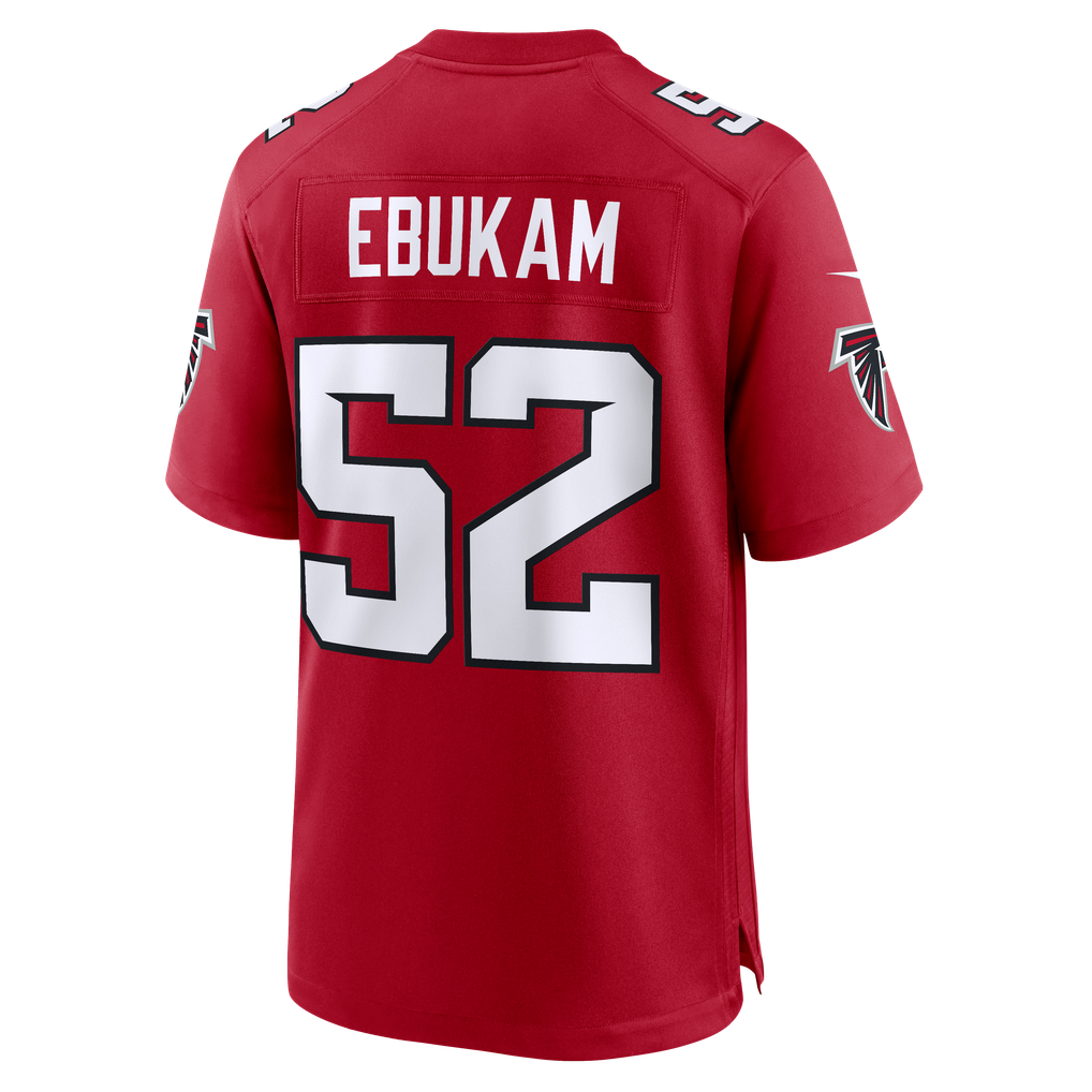 Men's Atlanta Falcons Samson Ebukam Red Team Game Jersey
