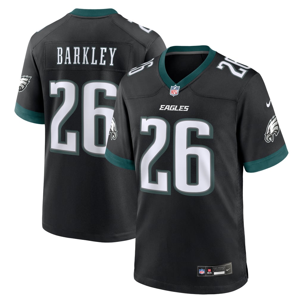 Men's Philadelphia Eagles Saquon Barkley Black Alternate Game Jersey