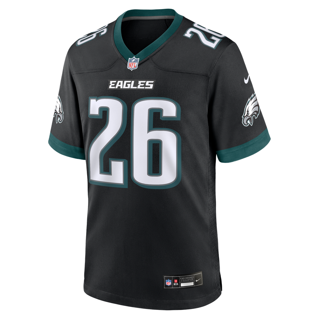 Men's Philadelphia Eagles Saquon Barkley Black Alternate Game Jersey
