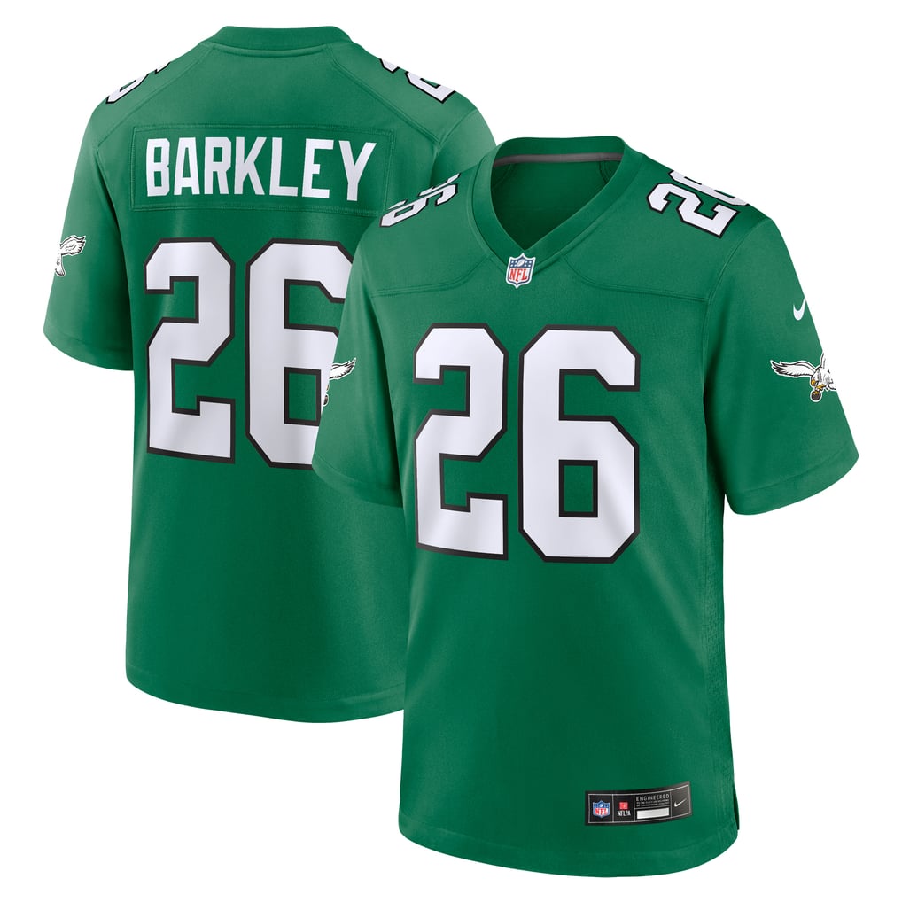 Men's Philadelphia Eagles Saquon Barkley Kelly Green Alternate Game Jersey