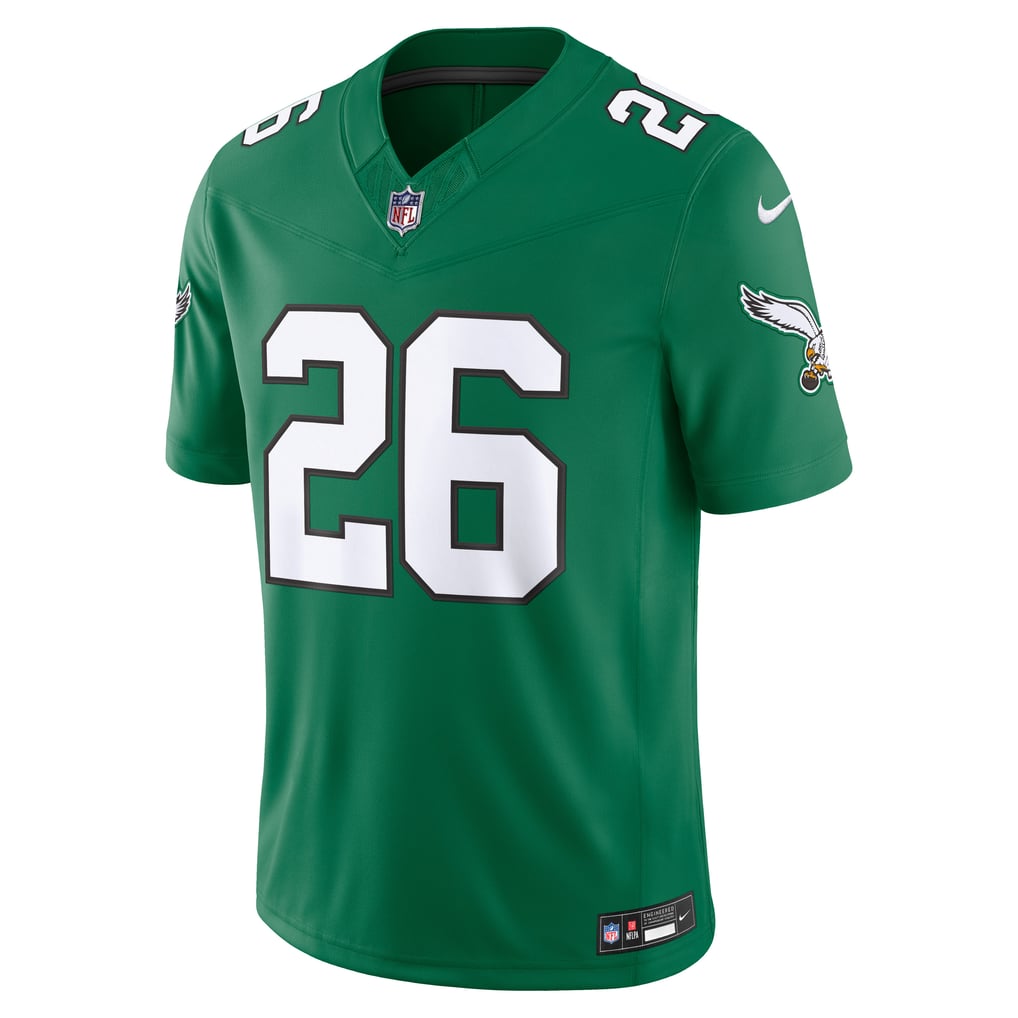 Men's Philadelphia Eagles Saquon Barkley Kelly Green Alternate Vapor F.U.S.E. Stitched Limited Jersey