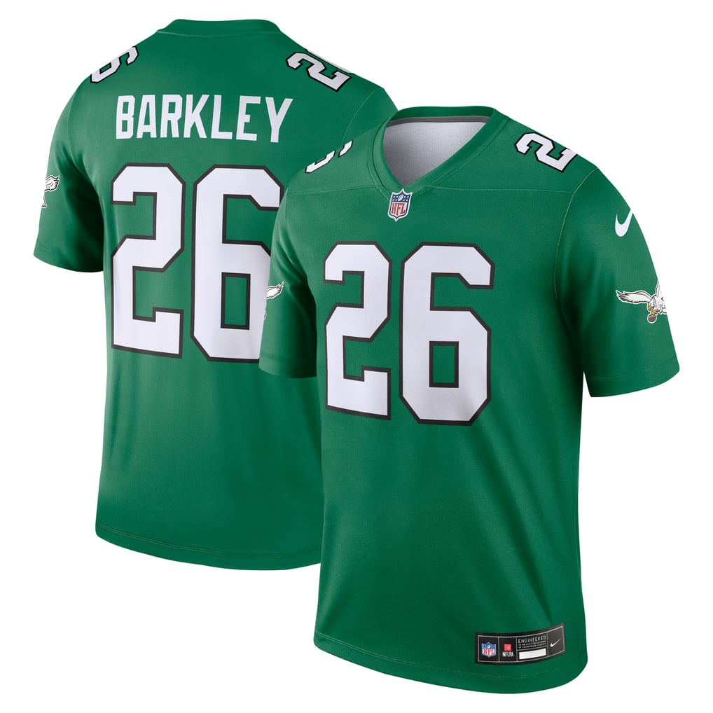 Men's Philadelphia Eagles Saquon Barkley Kelly Green Legend Player Performance Top