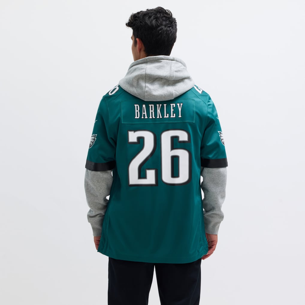 Men's Philadelphia Eagles Saquon Barkley Midnight Green Game Player Jersey