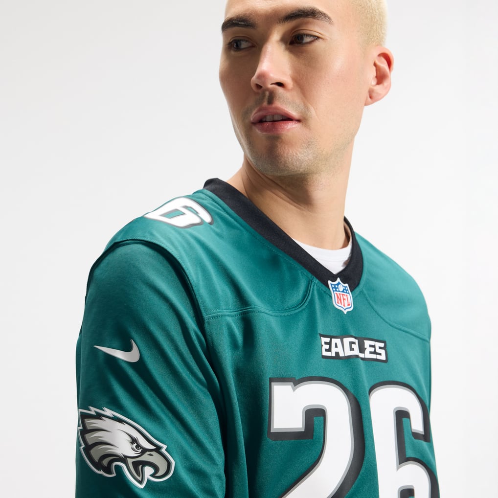 Men's Philadelphia Eagles Saquon Barkley Midnight Green Team Game Jersey