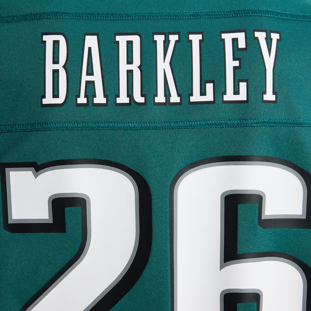 Men's Philadelphia Eagles Saquon Barkley Midnight Green Team Game Jersey