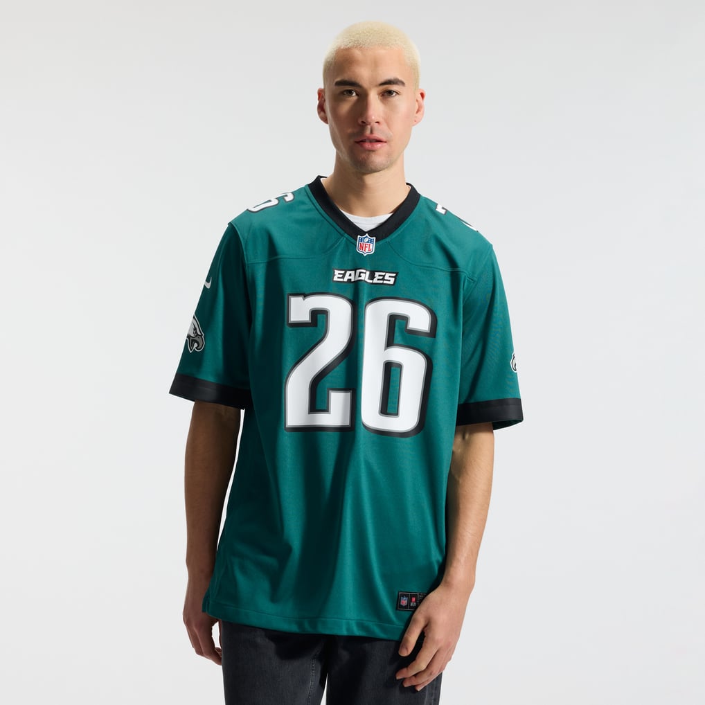 Men's Philadelphia Eagles Saquon Barkley Midnight Green Team Game Jersey
