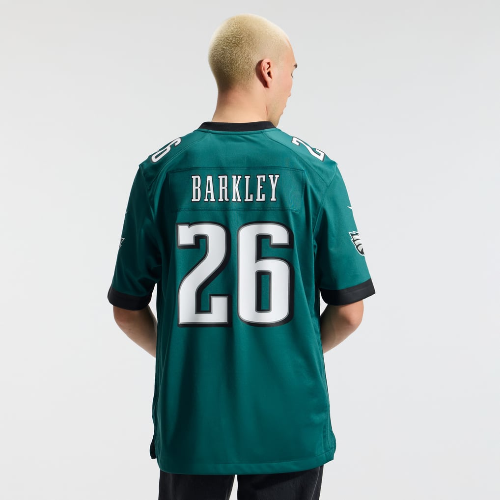 Men's Philadelphia Eagles Saquon Barkley Midnight Green Team Game Jersey