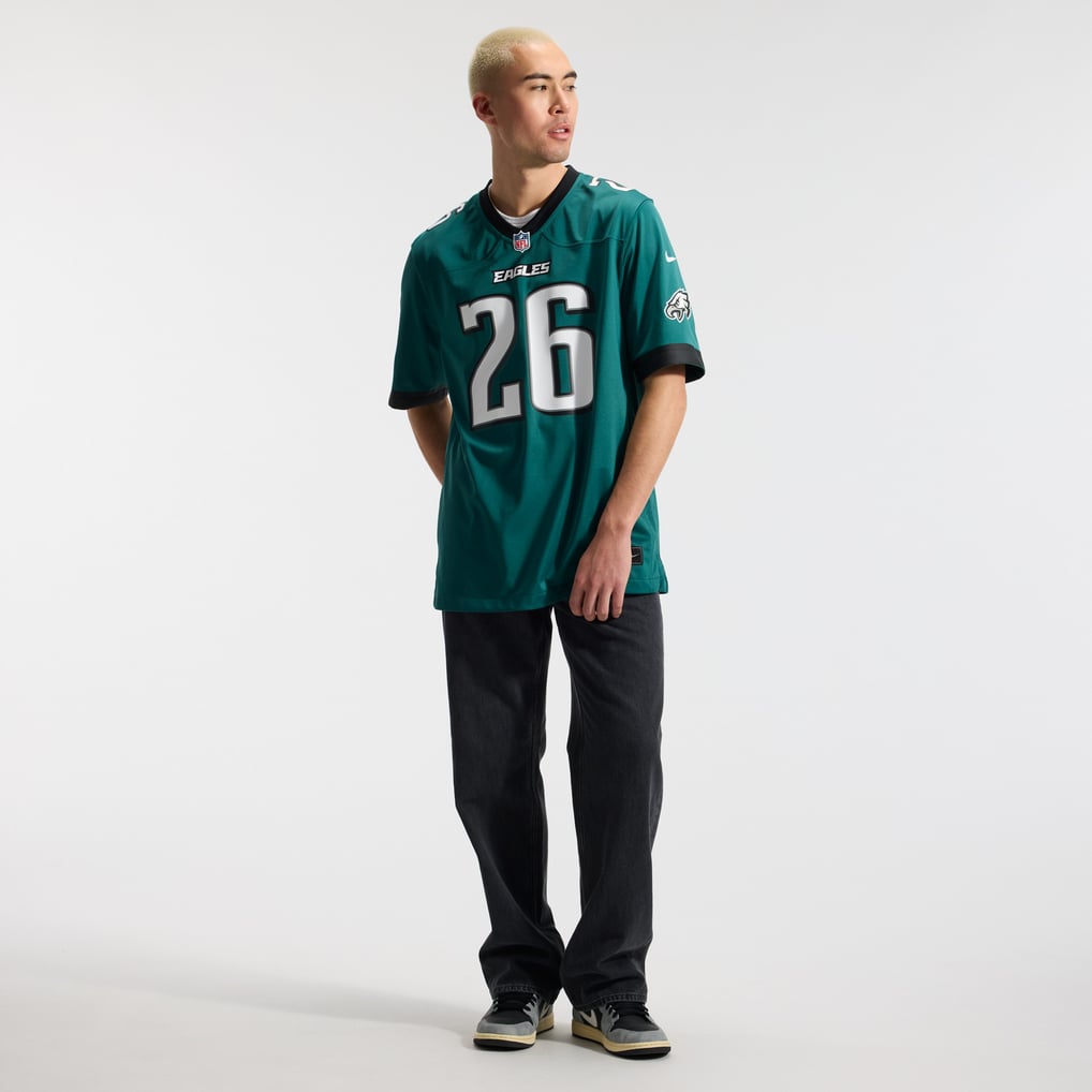 Men's Philadelphia Eagles Saquon Barkley Midnight Green Team Game Jersey