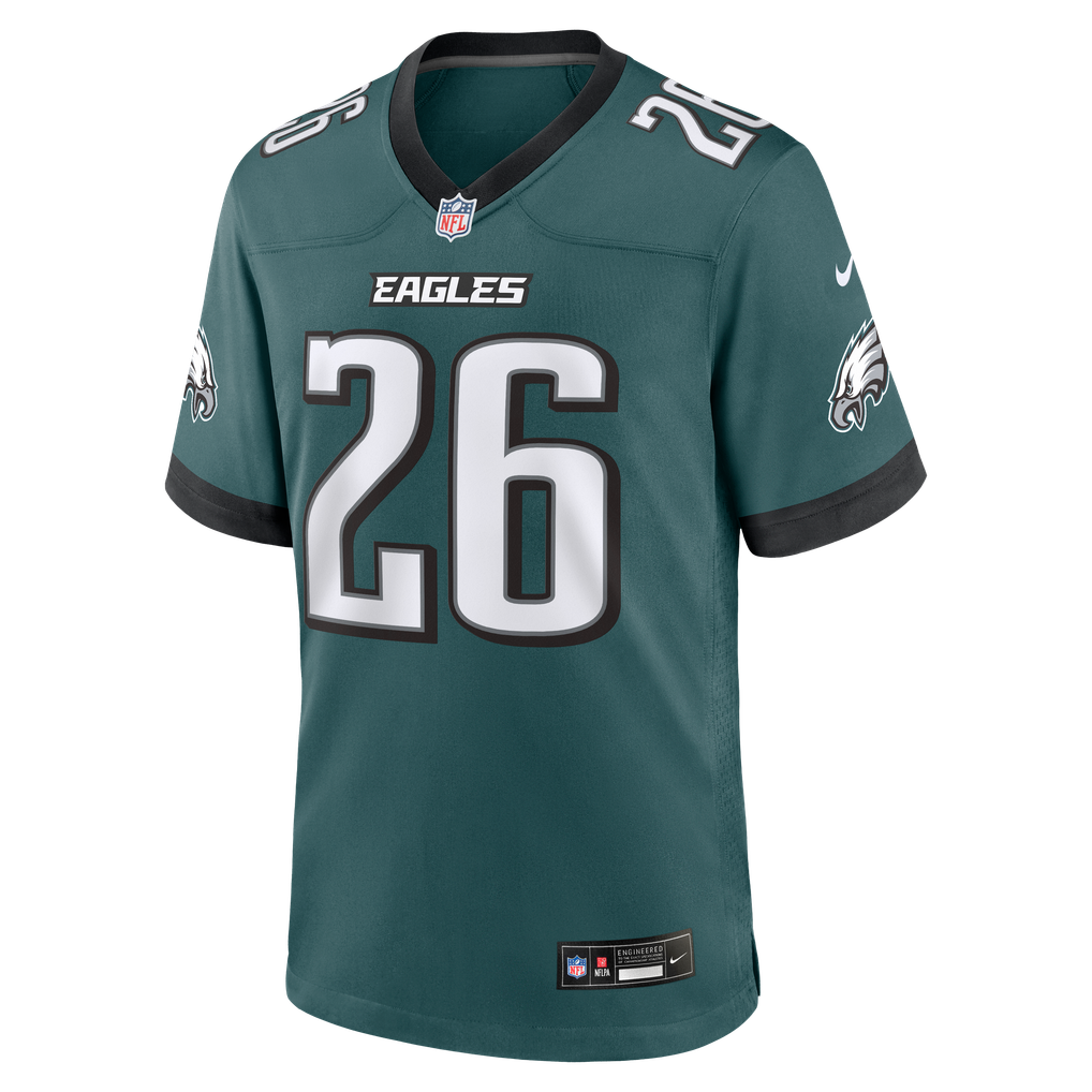 Men's Philadelphia Eagles Saquon Barkley Midnight Green Team Game Jersey