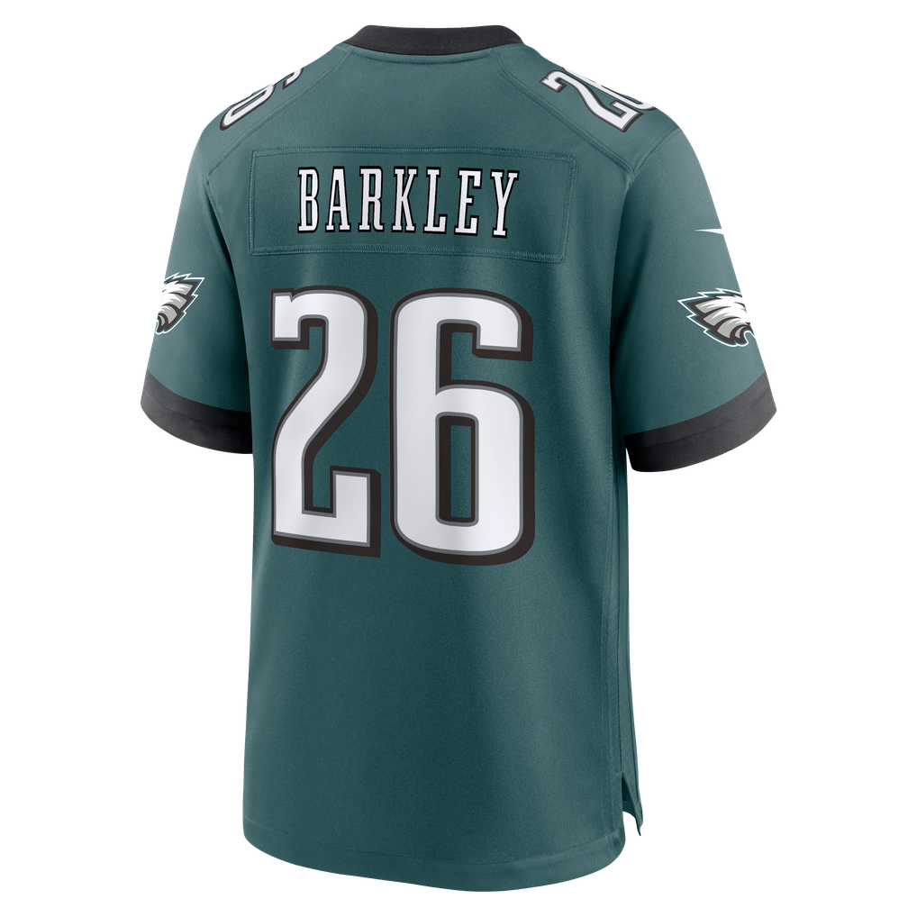 Men's Philadelphia Eagles Saquon Barkley Midnight Green Team Game Jersey