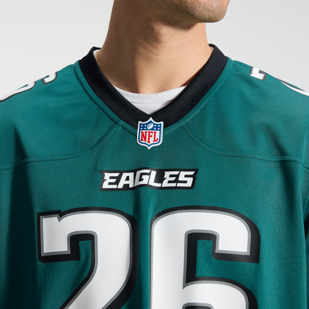 Men's Philadelphia Eagles Saquon Barkley Midnight Green Team Game Jersey