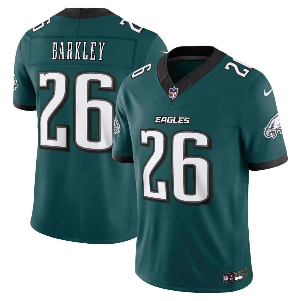 Men's Philadelphia Eagles Saquon Barkley Midnight Green Team Vapor F.U.S.E. Stitched Limited Jersey