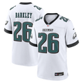 Men's Philadelphia Eagles Saquon Barkley White Game Jersey