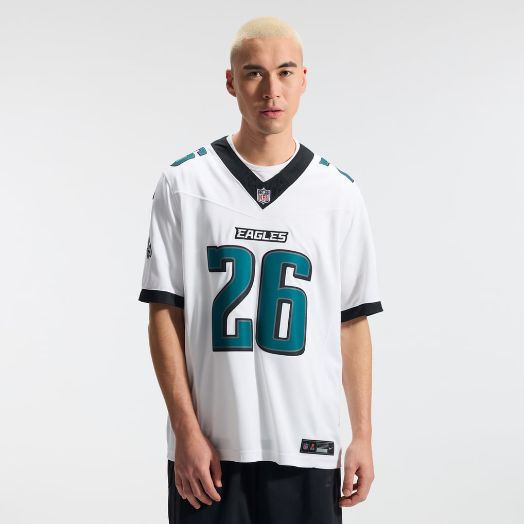 Men's Philadelphia Eagles Saquon Barkley White Vapor F.U.S.E. Stitched Limited Jersey