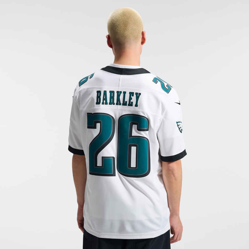 Men's Philadelphia Eagles Saquon Barkley White Vapor F.U.S.E. Stitched Limited Jersey