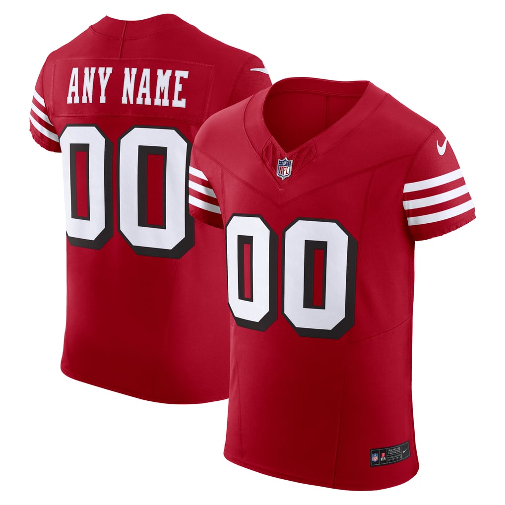 Men's San Francisco 49ers Scarlet Alternate Vapor F.U.S.E. Elite Custom Jersey