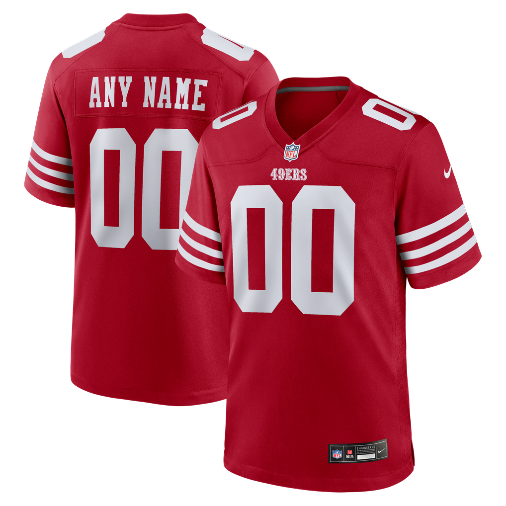 Men's San Francisco 49ers Scarlet Custom Jersey