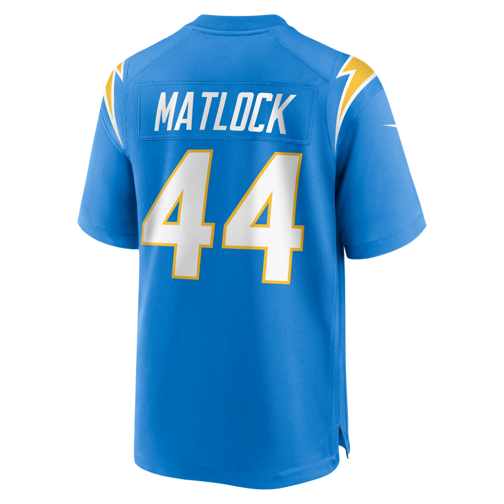 Men's Los Angeles Chargers Scott Matlock Powder Blue Team Game Jersey