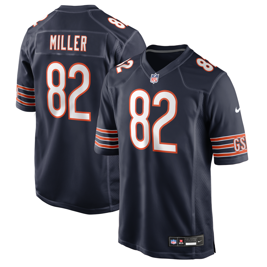 Men's Chicago Bears Scott Miller Navy Team Game Jersey