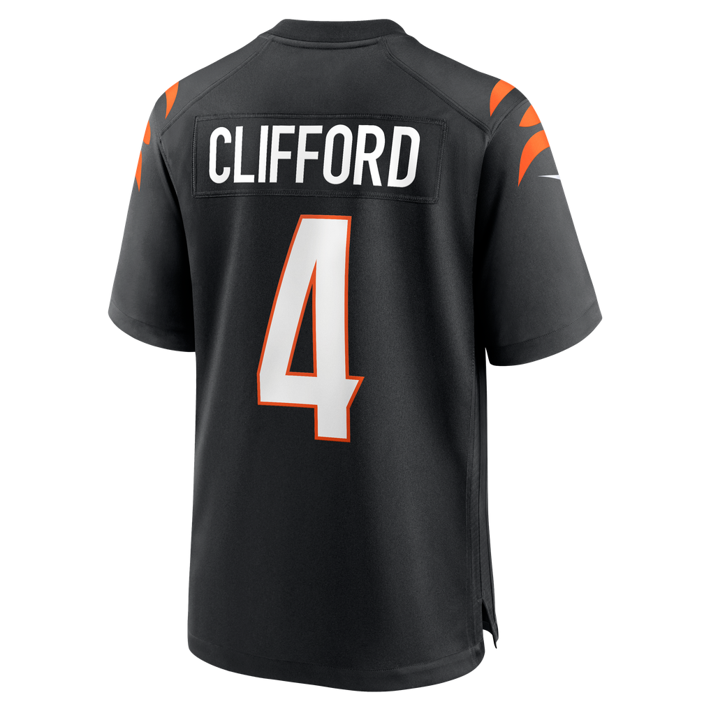 Men's Cincinnati Bengals Sean Clifford Black Team Game Jersey