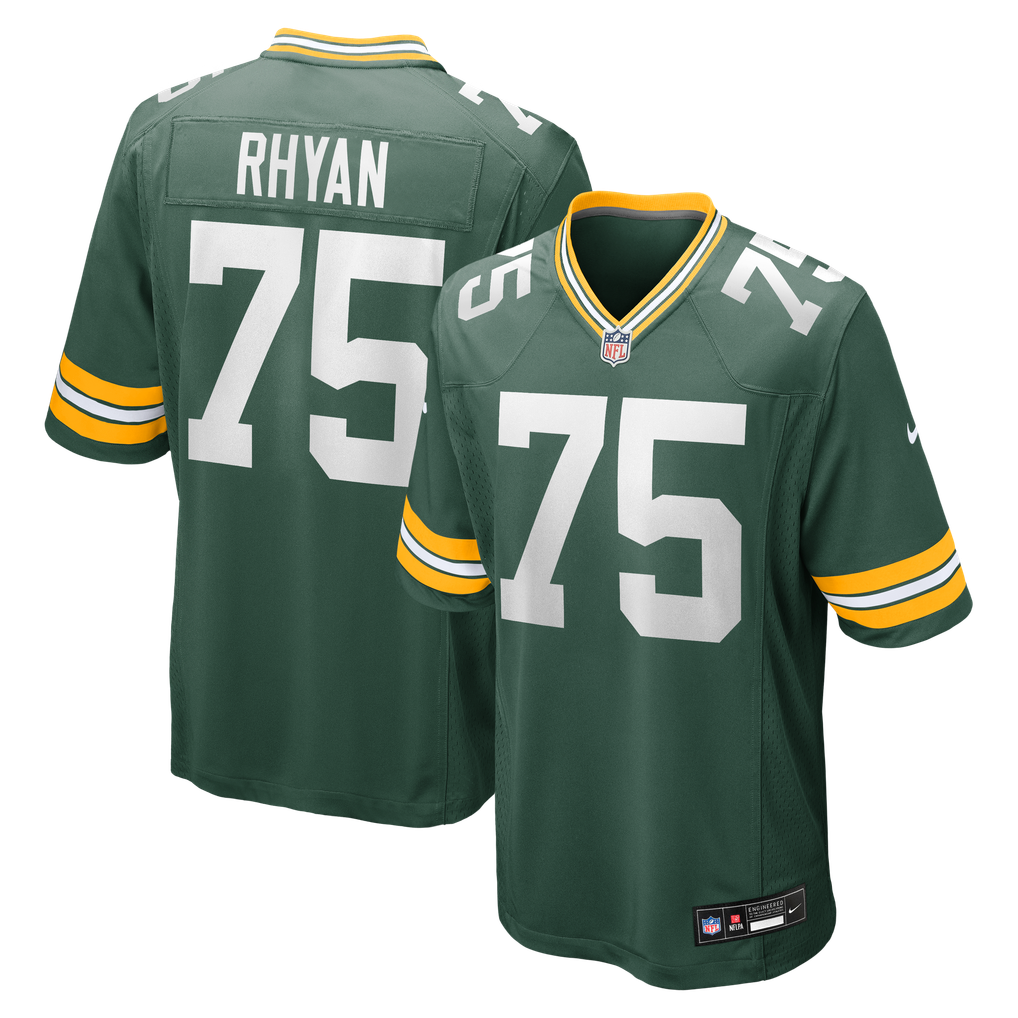 Men's Green Bay Packers Sean Rhyan Green Game Player Jersey