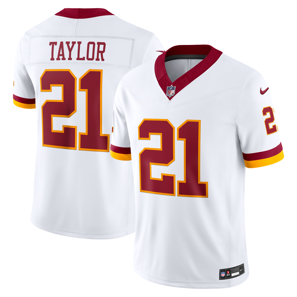 Men's Washington Commanders Sean Taylor White Vapor F.U.S.E. Stitched Retired Limited Jersey