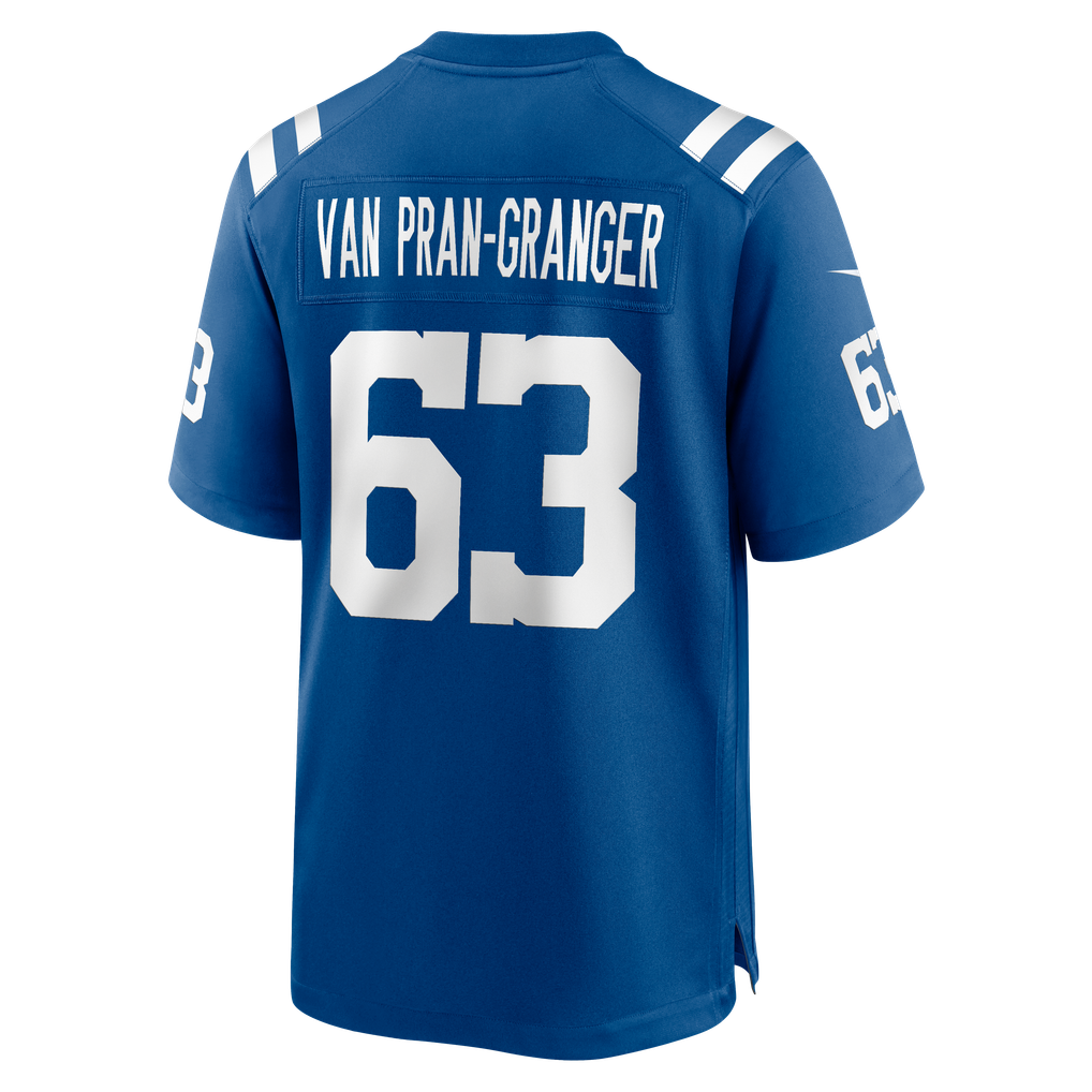 Men's Indianapolis Colts Sedrick Van Pran-Granger Royal Team Game Jersey