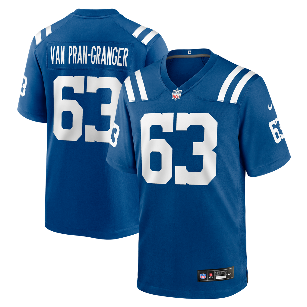 Men's Indianapolis Colts Sedrick Van Pran-Granger Royal Team Game Jersey