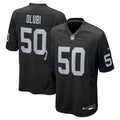 Men's Las Vegas Raiders Segun Olubi Black Team Game Jersey