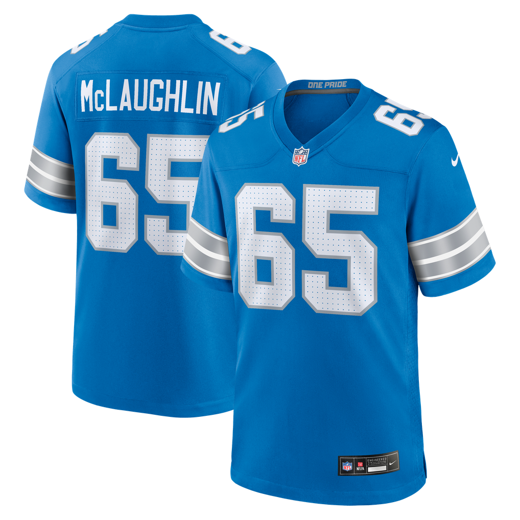 Men's Detroit Lions Seth McLaughlin Blue Team Game Jersey