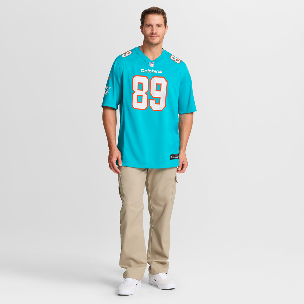 Men's Miami Dolphins Seydou Traore Aqua Team Game Jersey