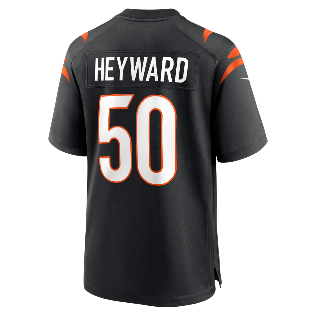 Men's Cincinnati Bengals Shaka Heyward Black Team Game Jersey