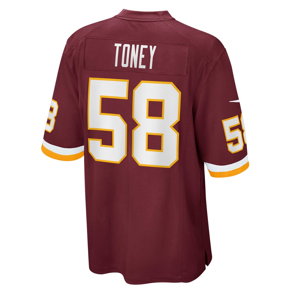 Men's Washington Football Team Shaka Toney Burgundy Game Jersey