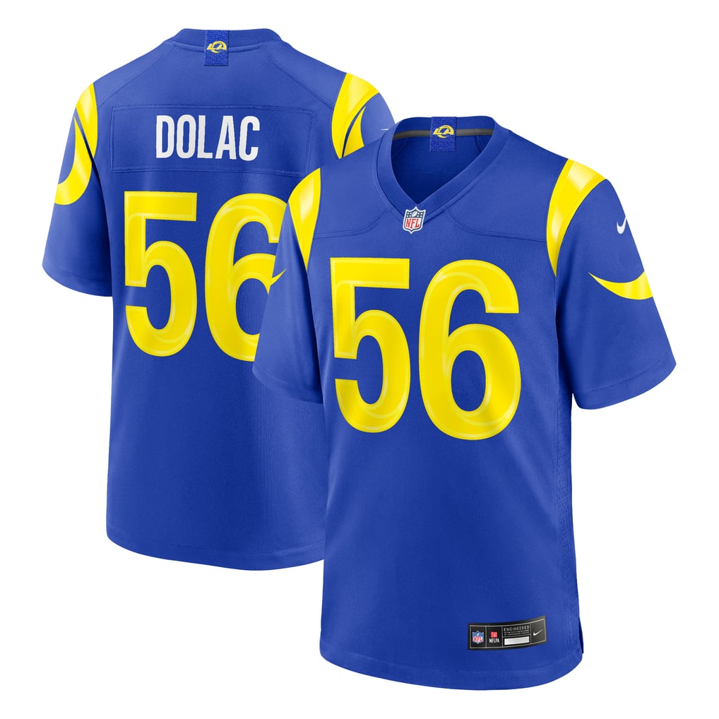 Men's Los Angeles Rams Shaun Dolac Royal Team Game Jersey