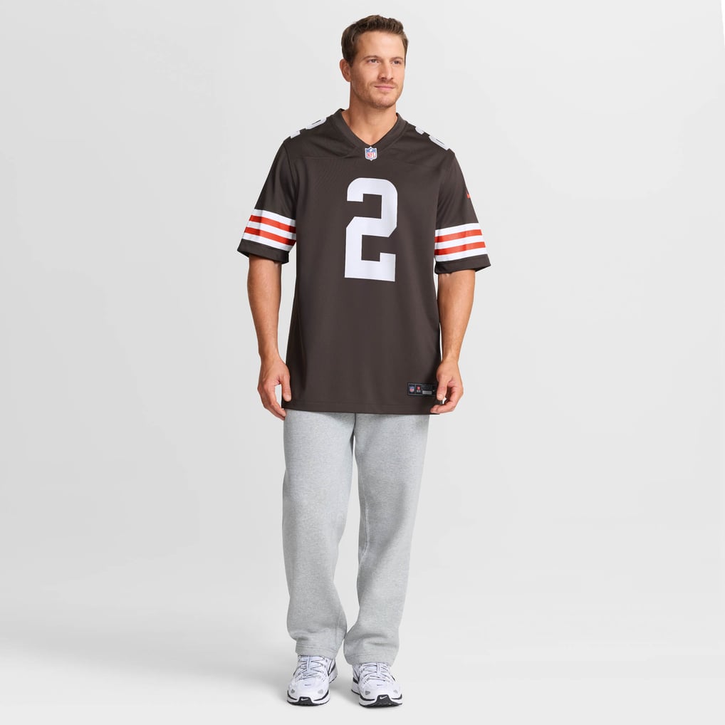 Men's Cleveland Browns Shedeur Sanders Brown Game Jersey
