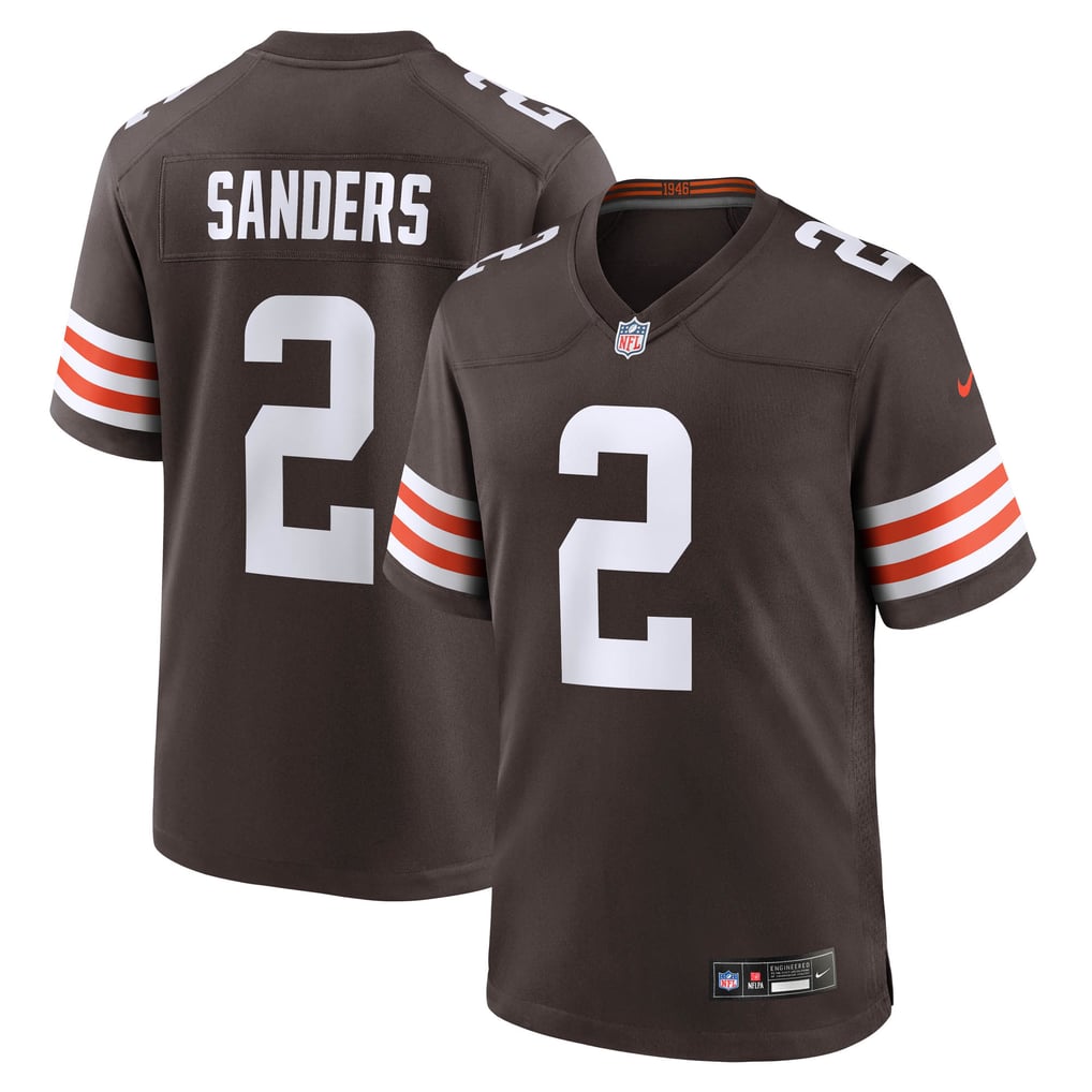 Men's Cleveland Browns Shedeur Sanders Brown Game Jersey